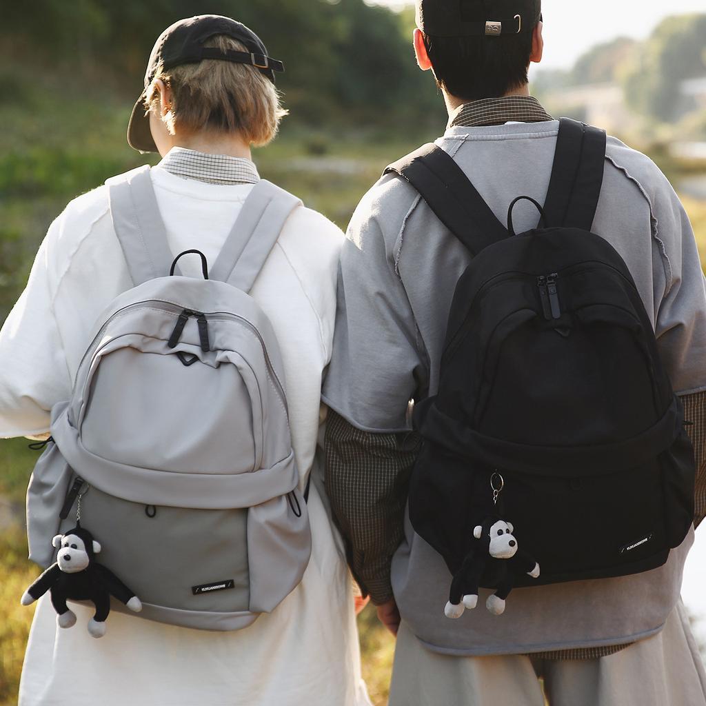 Schoolbag Wholesale Backpack Men's and Women's Backpack Spring and Summer New Solid Color Niche Schoolbag Lightweight Travel Backpack