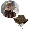 Retro Rybářský klobouk s leopardím potiskem Široká krempa Ochrana proti slunci Lehký Unisex klobouk Pro cestování v přírodě Letní doplněk