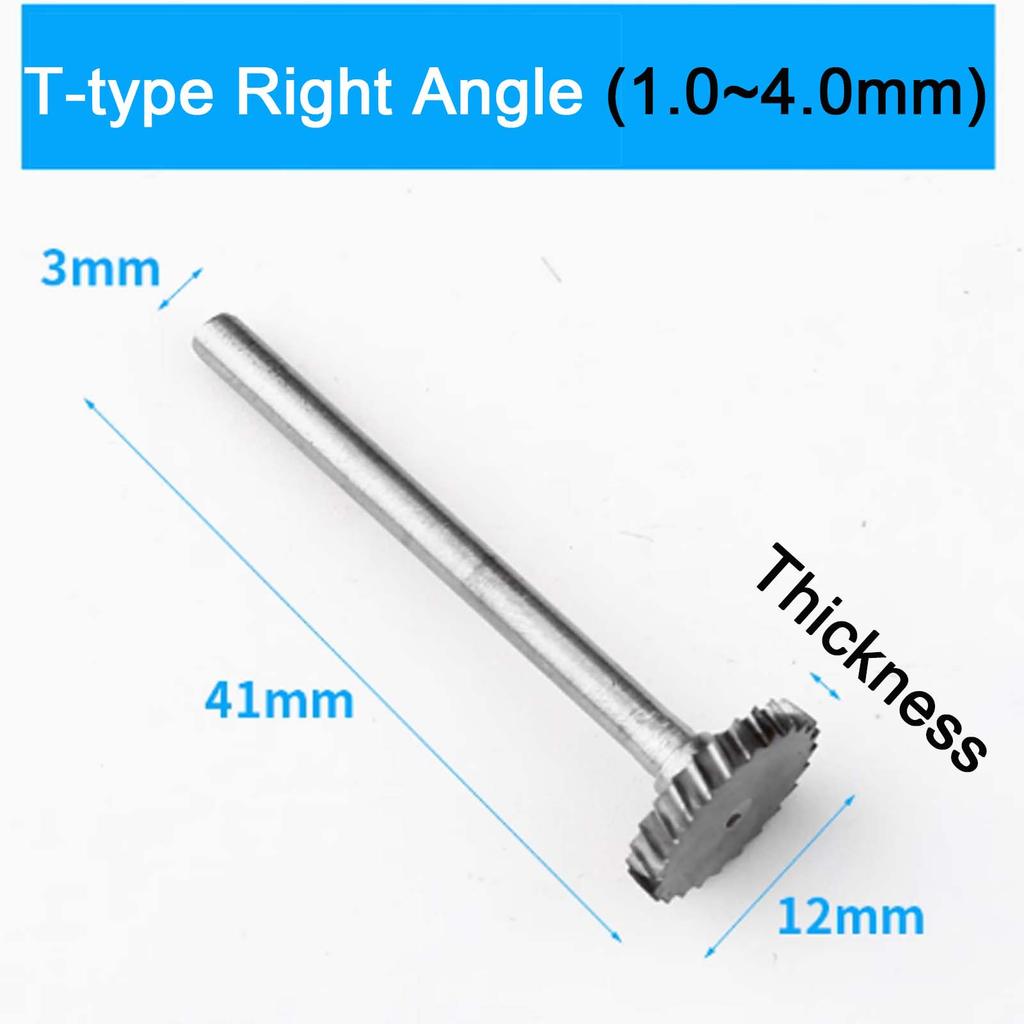 3mm T-type Tungsten Steel Rotary Files, Metal Milling Grinding Head for Electric Grinder