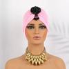 Indian Women Chemo Cap Muslim Diamonds Hijab Pleated Turban Wrap Headscarf Beanies Hair Loss Bonnet Hat Femme Turbante Mujer New