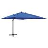 VidaXL Cantilever Garden Parasol with Pole and LED Lights, Patio Sunshade, Outdoor Terrace Sun Shelter, 312349