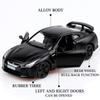 TOKAXI 1/36 Scale Nissan GTR Diecast Model Car, Pull-Back Vehicle NISSAN GTR R35 Toy Car, Gift for Boys and Girls, Matte Black