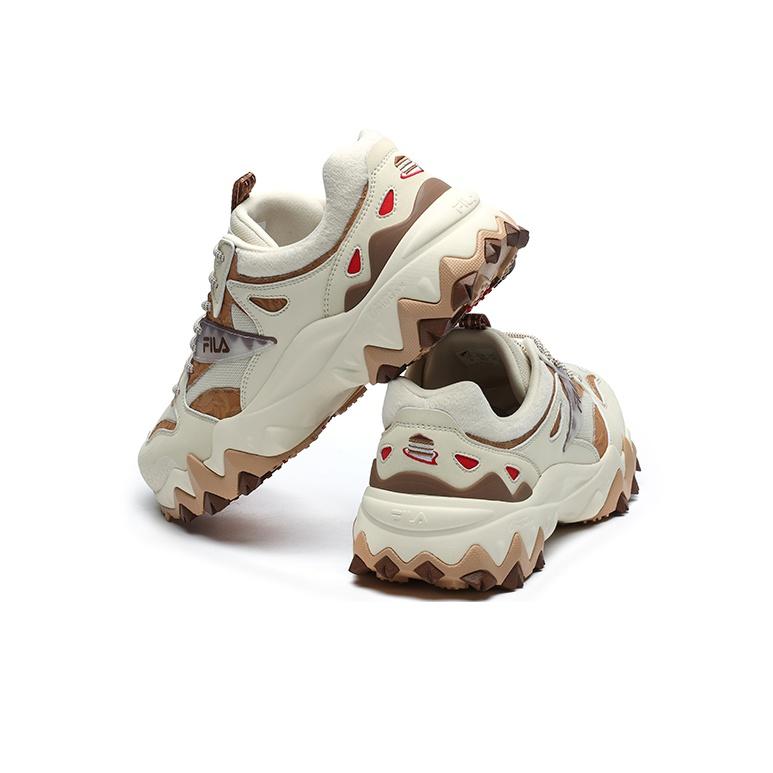 New FILA Oakmont 2 Tiramisu Slip-Resistant Abrasion-Resistant Lightweight Low-Top Chunky Sneakers Men's Cloud Brown F12M212141FCR