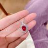 Women's Gemstone Red Pigeon Blood Necklace: Light Luxury, Versatile Style, Elegant and Unique, Perfect for Trendy Internet Celebrities and Streamers