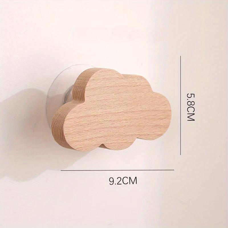 1pcs Wooden Hooks Cute Room Decor Hook Wall Keychain Coat Hook Home Door Wood Hook Hanger Kitchen Accessories Gadget