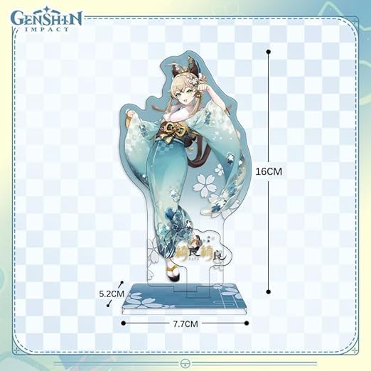 Genshin Impact Official Merchandise: Meow Meow Express Series Kirara Merchandise Set of 5, Including Badges, Keychains, Acrylic Stands (2 Types), and