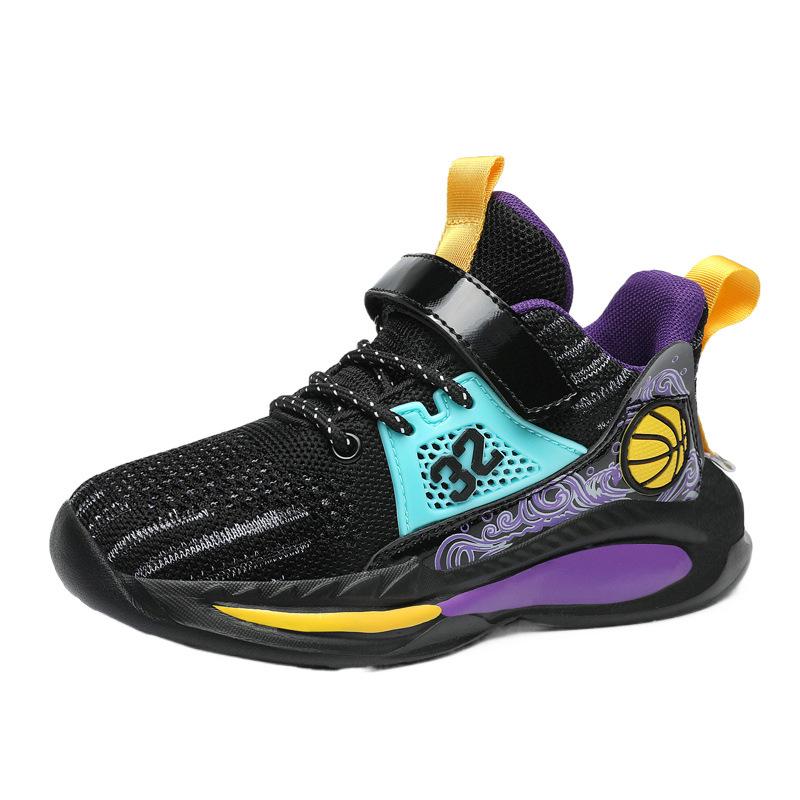 Basketball shoes for boys 6-12 years old Summer breathable mesh sneakers for children Middle-aged and older children Fashion and lightweight
