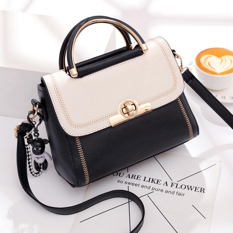 IELGY Women s bag simple versatile one shoulder portable diagonal square black fashion casual