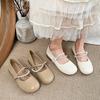 Später Abendbrise sanfte Schuhe dicker Absatz Einzelne Schuhe Damen Sommer 2025 neu Mary Jane Damenschuhe mit Rock weiche Sohle kleine Lederschuhe
