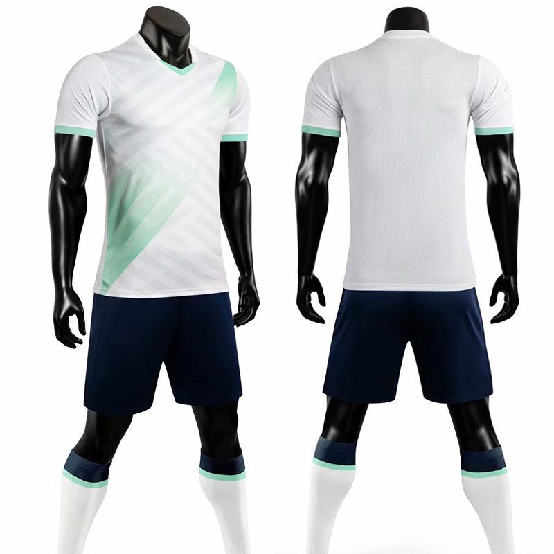 

Комплект футбольной формы Мужская одежда Детская летняя тренировочная форма Взрослая форма Футбольная форма начальной школы Children s clothing 3xs белый