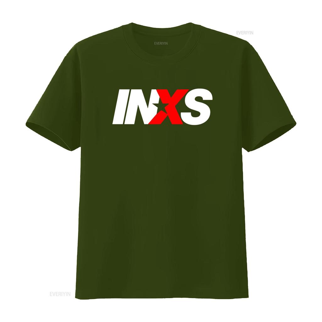 INXS Band Logo T SHIRT for Men and Women Available in Sizes S M L XL XXL Classic Black White Colours vintage Washed Unisex