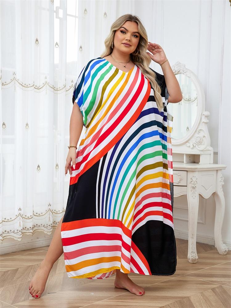 EDOLYNSA Cotton Long Beach Dress Cover-Ups for Women Pareo De Plage Swimsuit Cover Up Beach Sarongs Swimwear Kaftan Beachwear Q1476