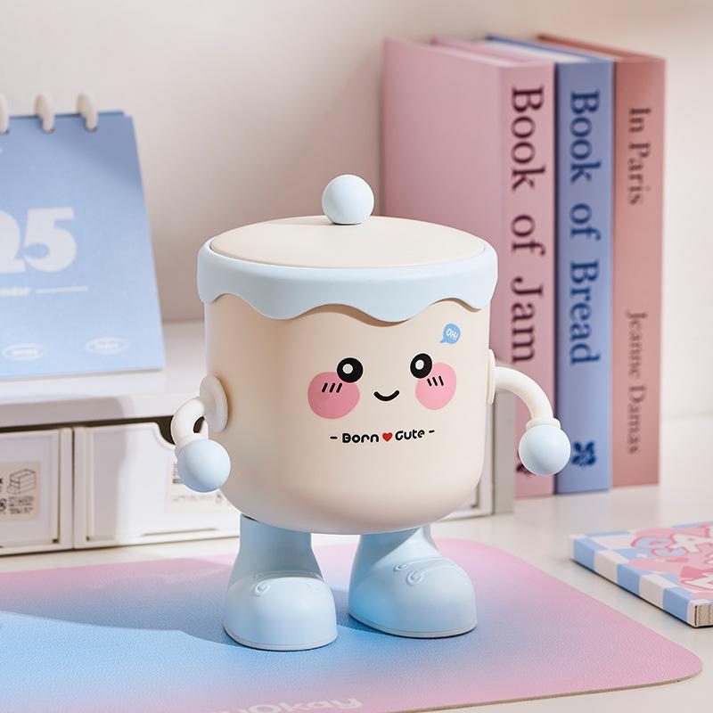 Cute Desktop Trash Can, Mini High Aesthetic Desk, Dining Table, Bedroom, Bed, Household Small Garbage Storage Box