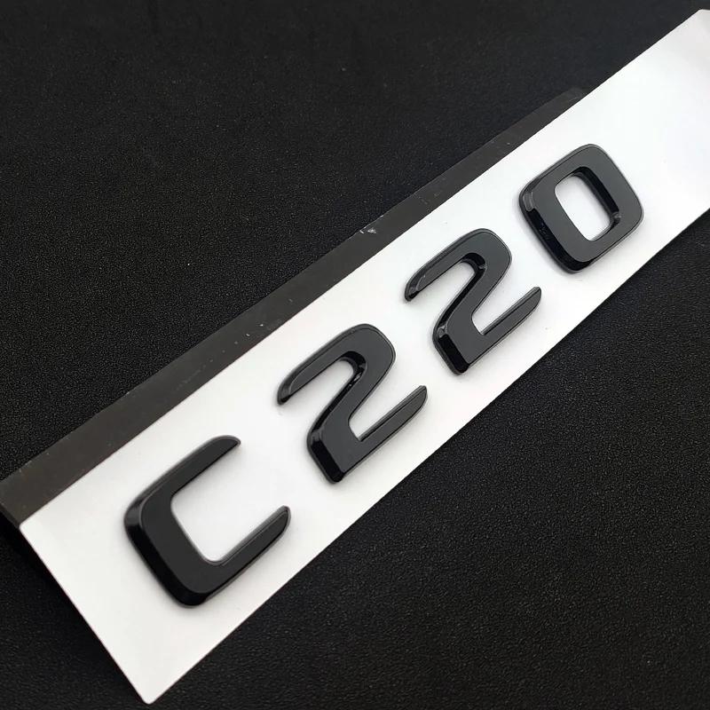 1pc ABS Black Chrome Letters | 3D Car Trunk Letters Badge for C 200 220 300 C200 C220 C300 C320 Logo Sticker Accessories