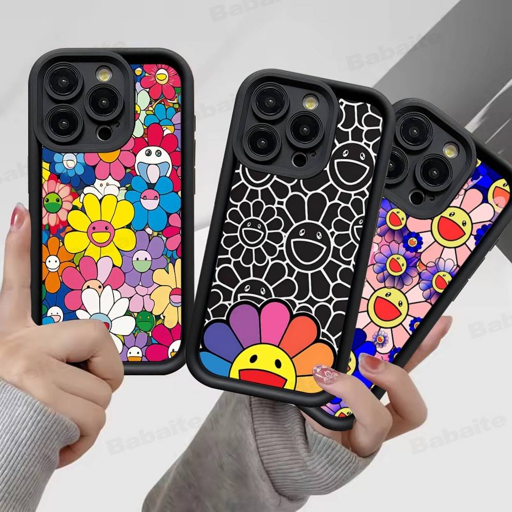 Art T-Takashi M-Murakamis Phone Case For iPhone 17 16 15 14 13 12 11 Air Plus Pro Max Soft Back Cover