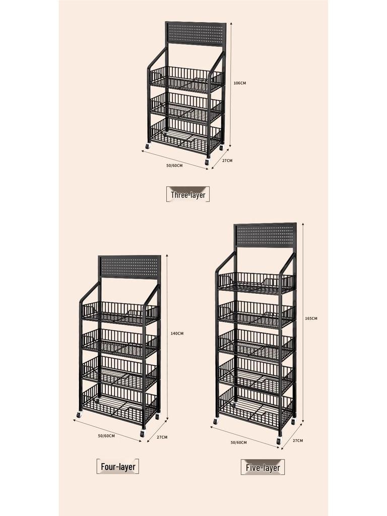 Multi-Layer Snack and Beverage Display Rack for Convenience Stores and Household Use