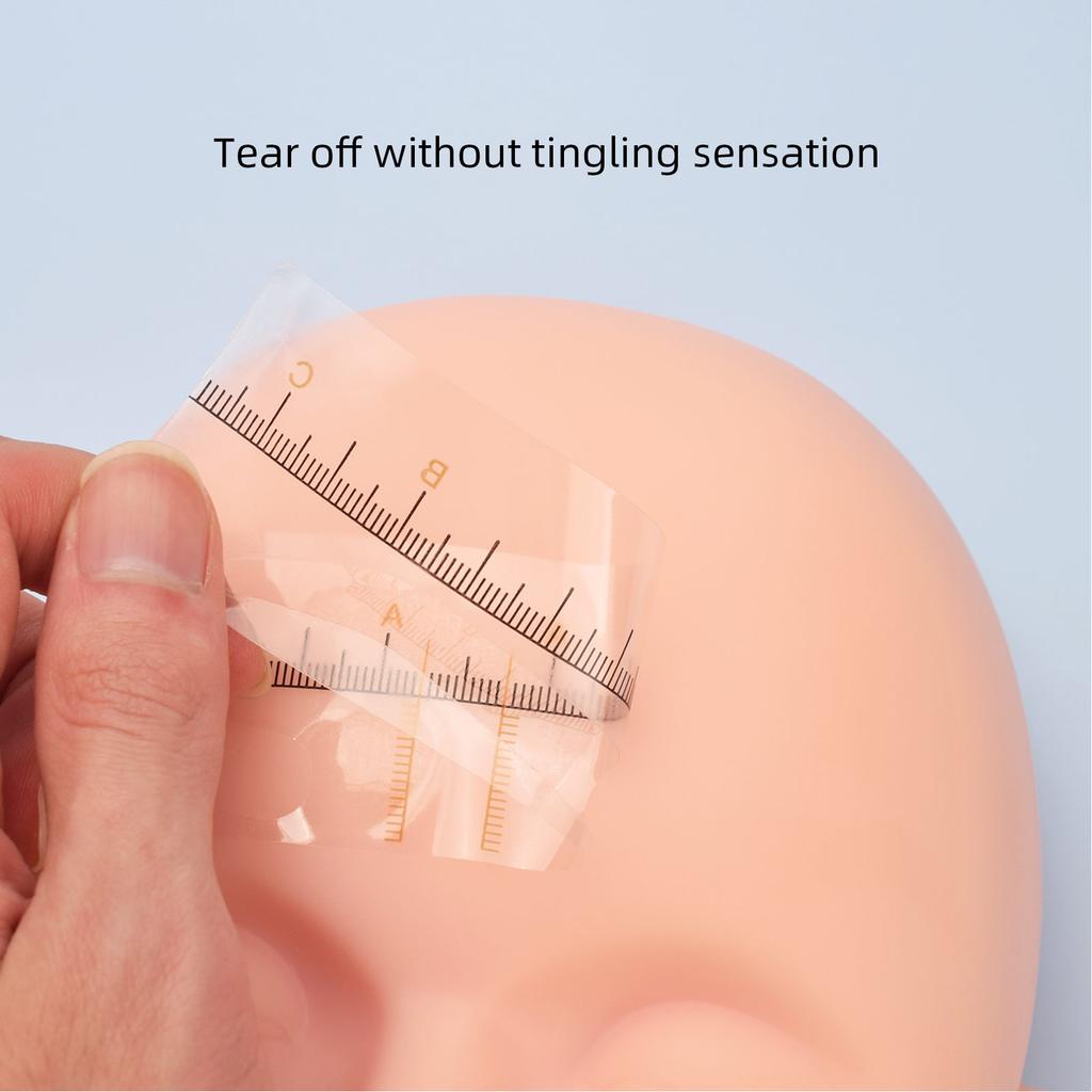 100Pcs Disposable Eyebrow Template Ruler Sticker Adhesive Easy To Use Eyebrow Stencil Microblading Ruler for Home