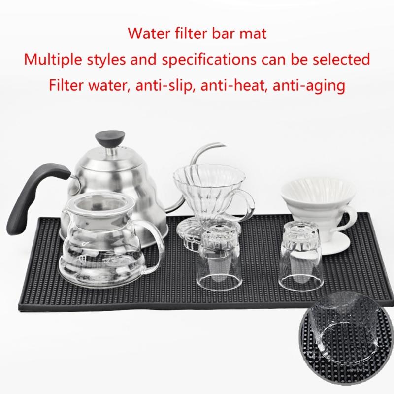 Bar Mat Non-Slip Bar Service Spill Mat Bar Table Mat Restaurant Kitchen Counter Bar Pad Anti-Skid Heat Resistant Drain