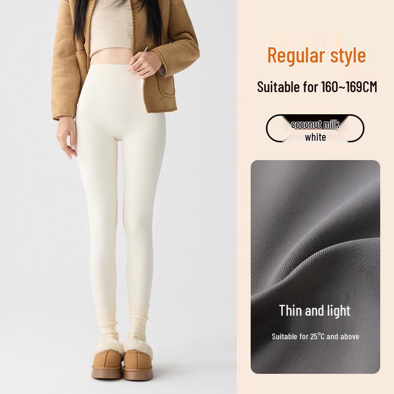 

Women s Fleece-Lined High-Waisted Tummy-Control Hip-Lifting Pants for Autumn and Winter S [75-90 lbs]