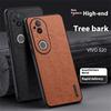 For Vivo S20 5G Case Wood Texture PU Leather Coated PC TPU Phone Cover