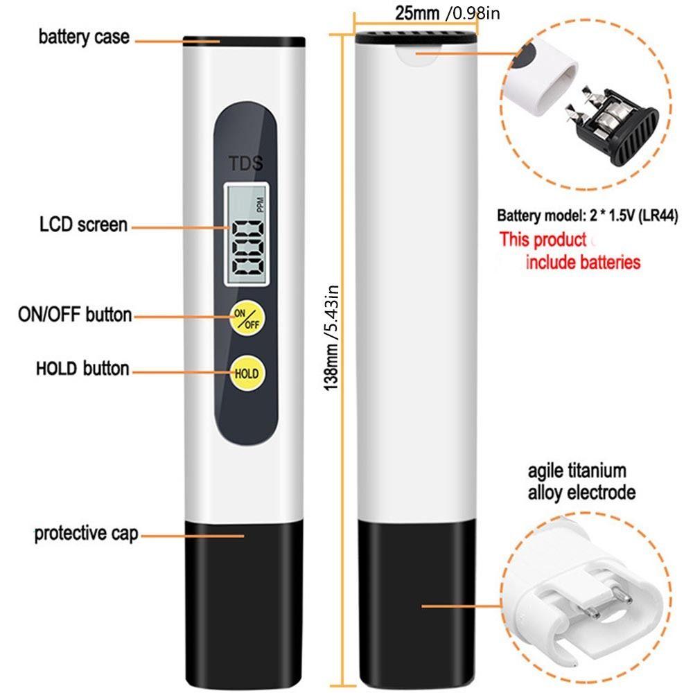 Handheld Water Purity Meter Digital EC Meter Multifunctional Water Quality Tester  Drinking Water