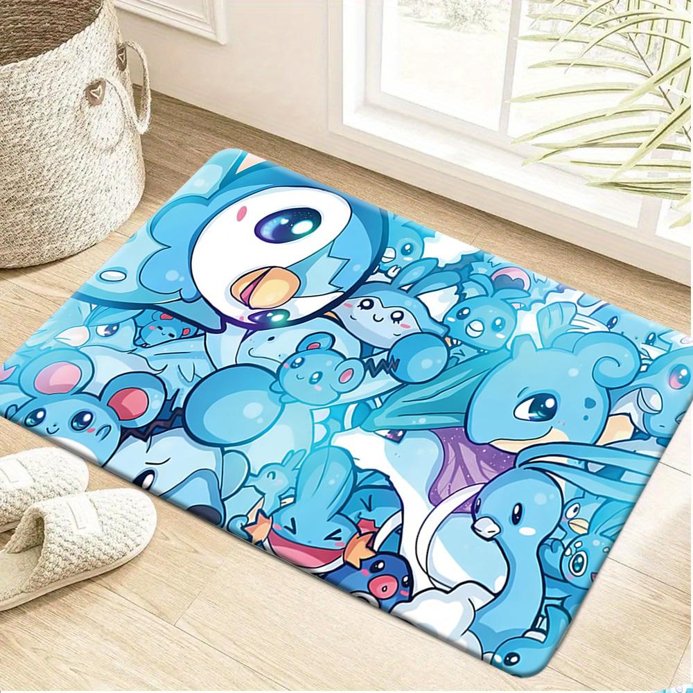 Pokemon Grass  Water Type Forest Pond Print Non-slip Doormat, Soft Absorbent Floor Rug for Home Decor 40x60cm