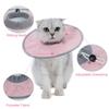 Cat Cone Collar Stop Licking Adjustable Ribbing Neck Recovery Collar