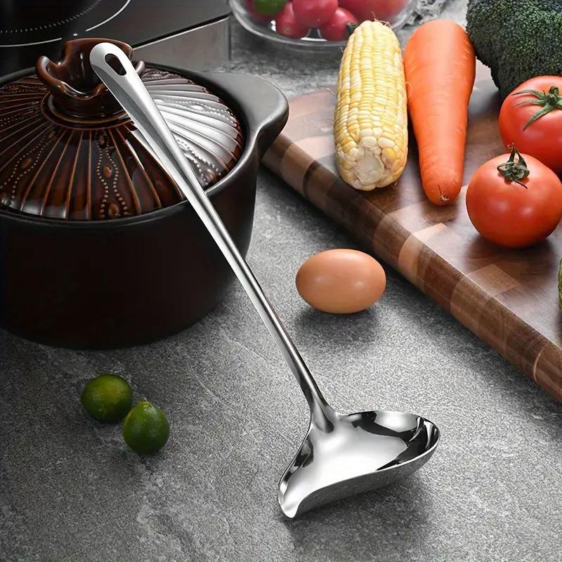 Long Handle Spoon Suitable for Sauces, Garlic, Hot Pot, Stir Fry, Soup Suitable for Restaurants, Catering, Durable Cooking Tools, Kitchen Utensils