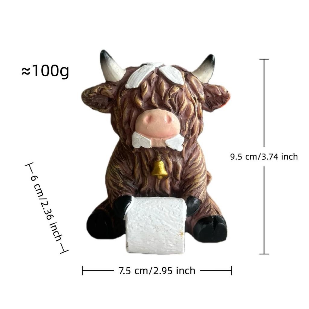 Highland Cow Resin Statue: Creative Festival Bathroom and Home Decoration Gift