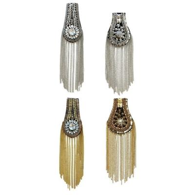 Handmade Shoulder Tassel Epaulet Long Chain Brooch Shoulder Epaulettes  Clothing Accessories