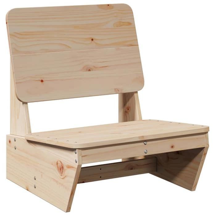VidaXL Chaises de jardin lot de 2 60x64x70,5 cm bois massif de pin, siège de jardin, chaise d'extérieur, chaise de balcon, 859312