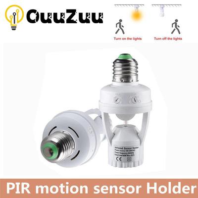 E27 Motion Sensor Light Switch E27 Base Lamp Holder 100-240V Motion Detector With Light Control Smart Switch Socket Adapter