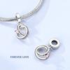 Valentine'S Day Charms Copper Beads Couple Lover Heart Original Pendnat Fit Bracelet Diy For Lady Jewelry Gift