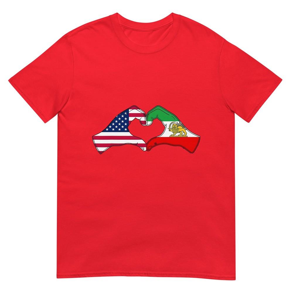 Persian American Flag Usa Persia Heritage Heart TShirt S
