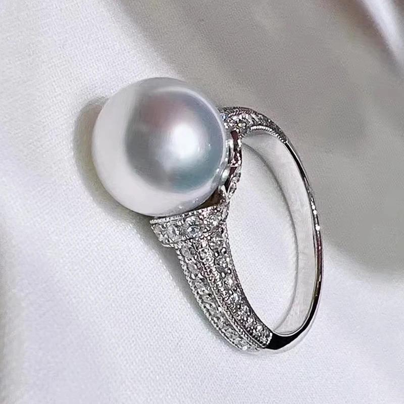 

Huitan Fashion Aesthetic Imitation Pearl Rings with Shiny Cubic Zirconia for Women Wedding Party Accessories Anniversary Gift 6