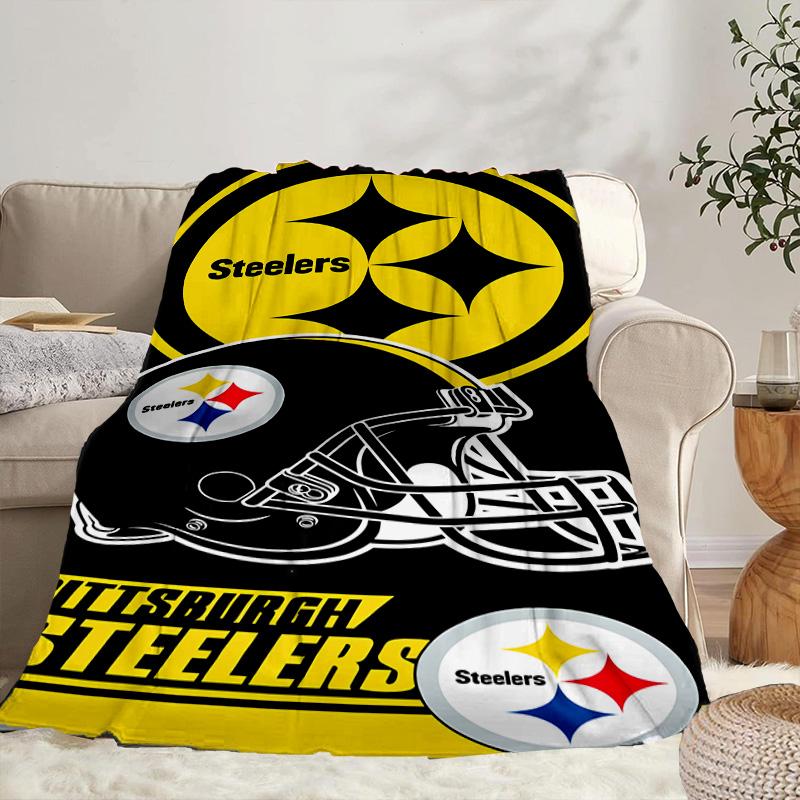 Pittsburgh Steelers Portable Blanket/Soft Blanket Bedding Blanket Suitable for Travel Camping Living Rooms Offices Sofas Fan Gifts