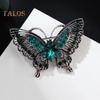 Women Brooch Retro Hollow Butterfly Shape Rhinestone Decor Anti-slip Wear-resistant Suit Coat Collar Hat Scarf Decoration Clothes Pin Prom Party