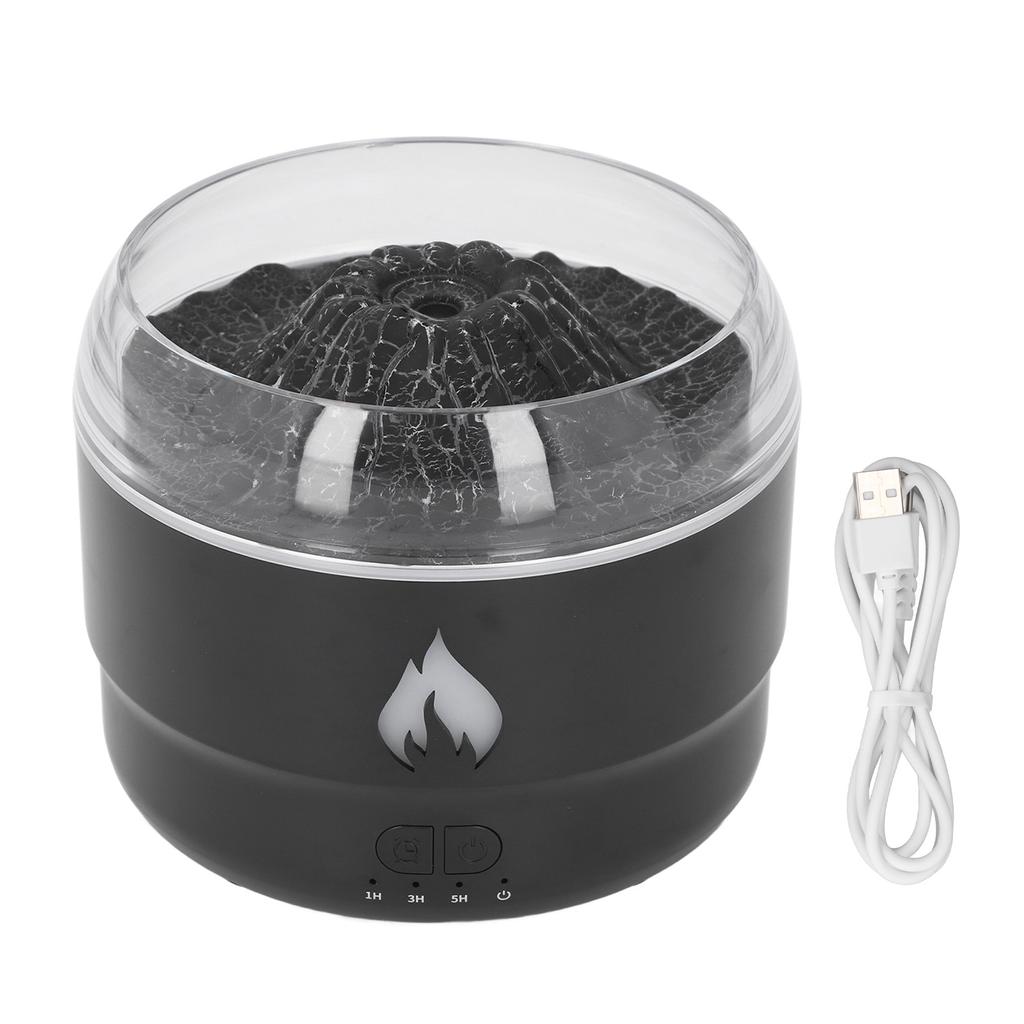 Diffusore di Oli Essenziali a Fiamma 280ml Umidificatore Luce LED a 7 Colori Diffusore Silenzioso per Aromaterapia per Casa Camera da Letto Ufficio