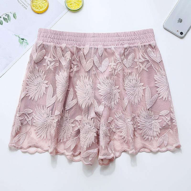 Can Wear Anti-slip Safety Pants Women's New Lace Large Size Leggings Loose Shorts Summer