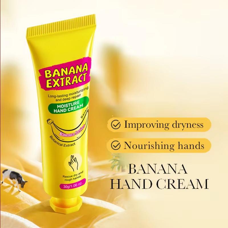 3/5pcs Banana Hand Cream Anti-Drying Crack Moisturizing Brightening Repairing Hand Creams For Hands Skin Care