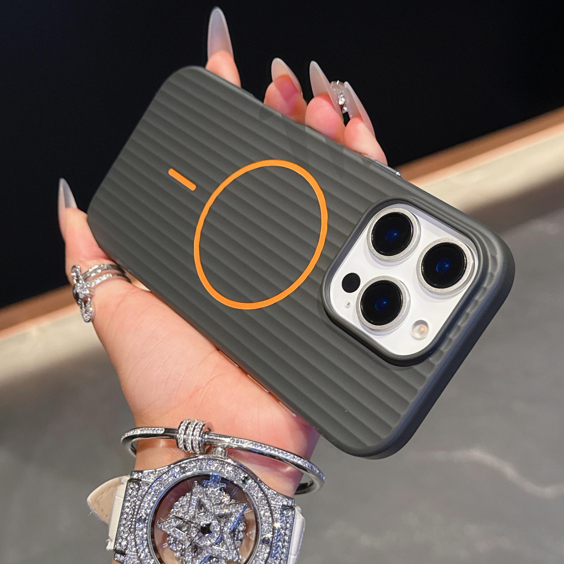 

iPhone 16 Pro Max Case with Color Rings - Drop-Proof PC Material Cover iPhone 14