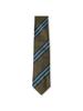 [BEAMS F] JOHN COMFORT Silk Stripe Tie for Men, Olive Free