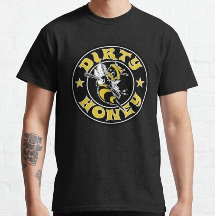 26 NEUES LIMITIERTES Dirty Honey Angry Bee Metall Vintage T-Shirt Unisex T-Shirt