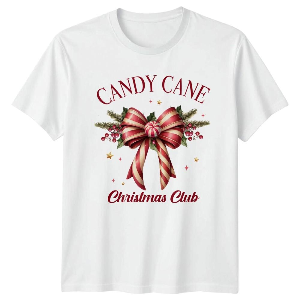 Candy Cane Christmas Club Holidays Christmas Unisexs Unisexs Graphic Tee S