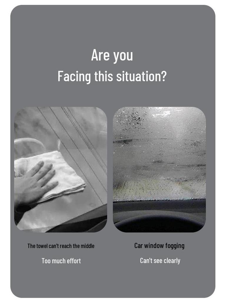 Windshield & Window Defogger Brush: Streak-Free Interior Cleaning for Glass & Sunroof
