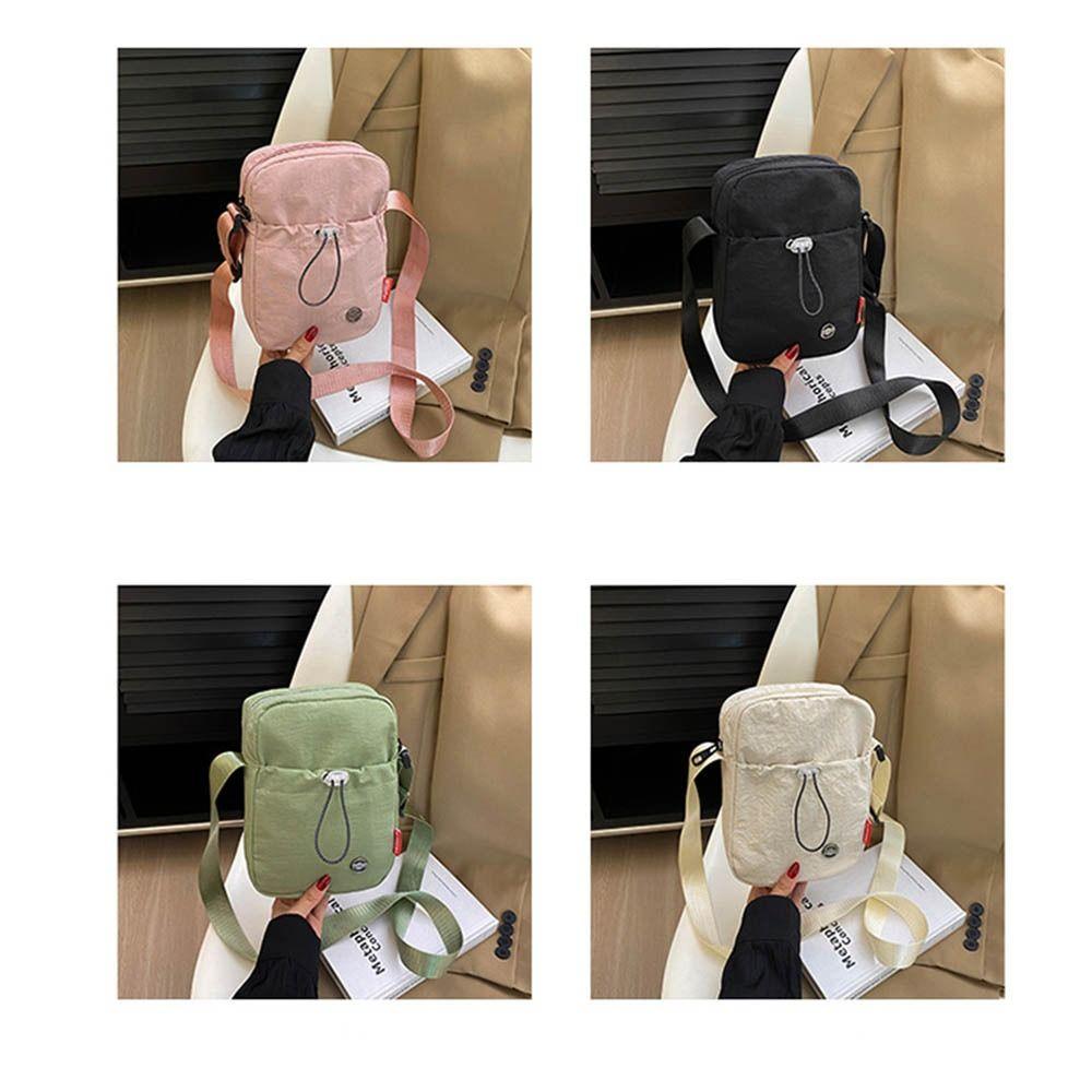 Waterproof Water Bottle Carrier Bag Solid Color Water Cup Bag Drawstring  Crossbody Bag  Girls