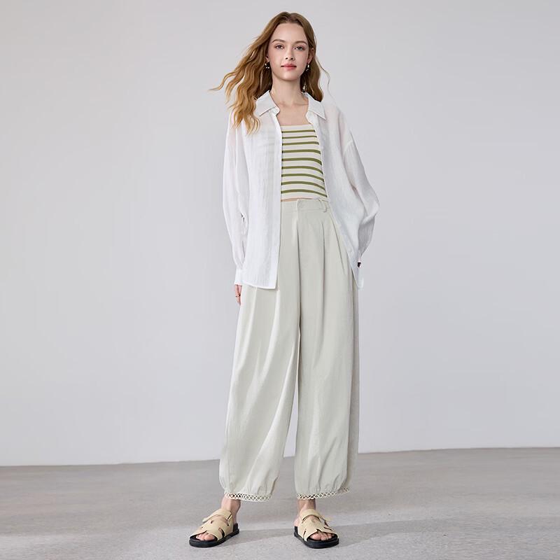 Pantaloni larghi cropped da donna Betu