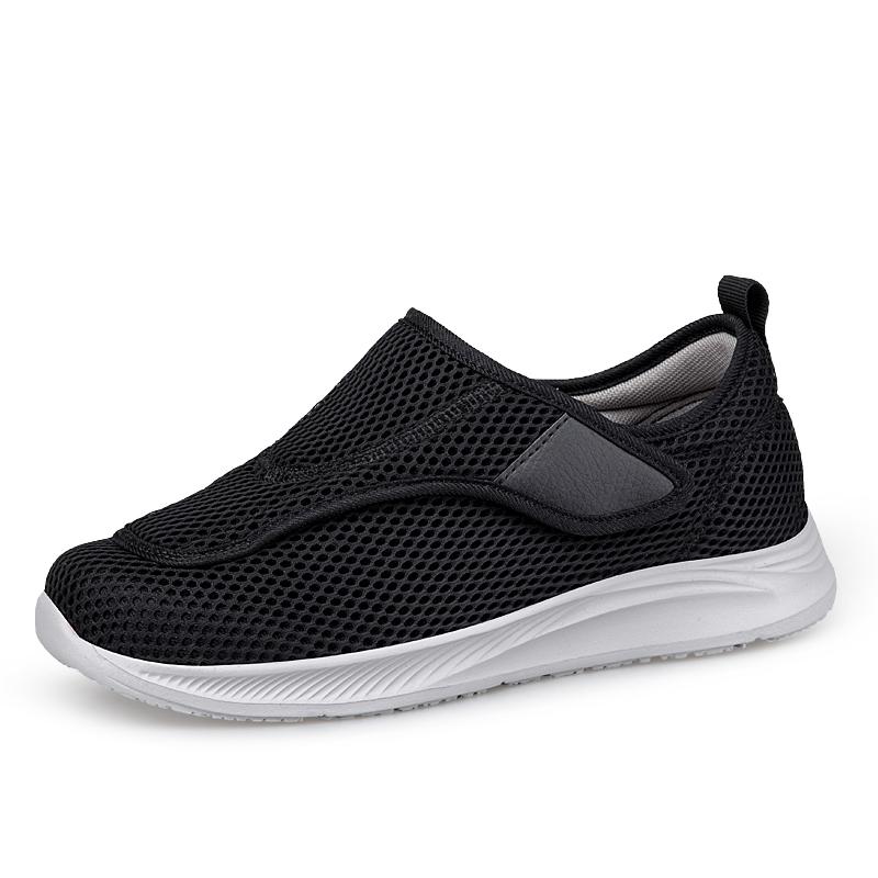 Adjustable Open Shoes For Men Lightweight Comfort Diabetic Walking Shoes Sneakers for Swollen Elderly Feet Normal Width