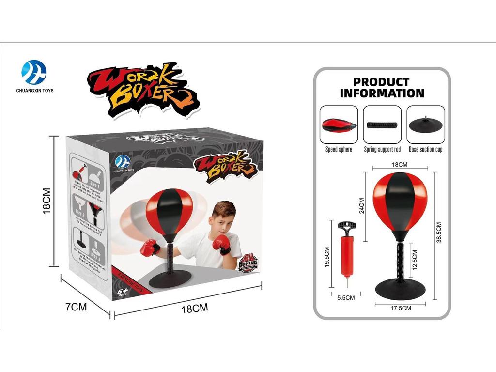 Children's Desktop Boxing Speed Ball Set - Suction Cup Reaction Trainer for Stress Relief