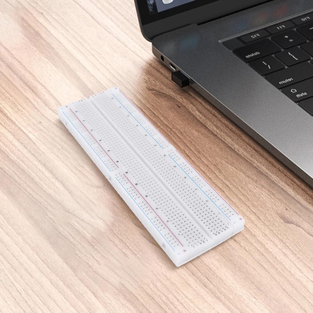 10-1PCS Breadboard 830 Point Solderless PCB Bread Board MB-102 MB102 Test Develop 200 Jacks DIY White/Transparent with Packing